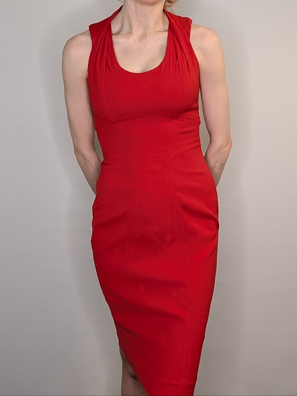 French Connection Red Fitted Dress Size 0